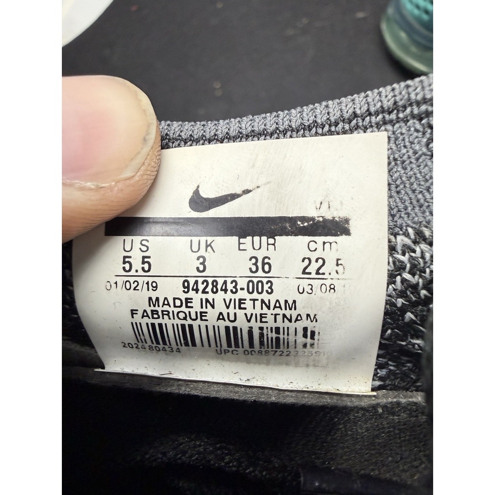 Size 5.5 - Nike Air VaporMax Flyknit 3 Black Hyper Pink Blue W - Picture 7 of 7